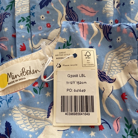 Mini Boden Unicorn Bow Party Dress - Picture 12 of 12